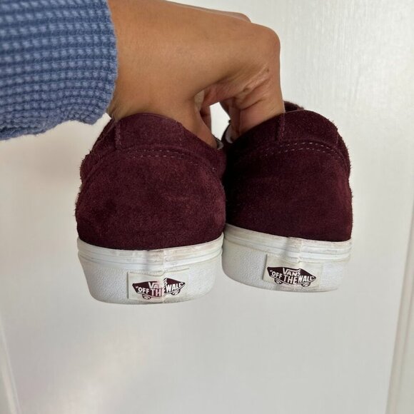 Velvet Velcro Old Skool Suede Canvas Vans | Size 10 - Picture 5 of 6